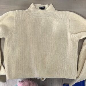 Tan Mock Neck Sweater
